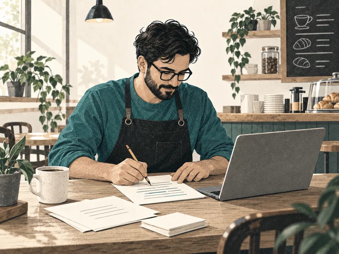 A small-business owner updating the wording on their own website.